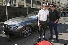 „Mission Impossible“ und BMW bei der Weltpremiere in Wien: Tom Cruise (rechts) und Simon Pegg.  Foto:  Auto-Medienportal.Net/BMW